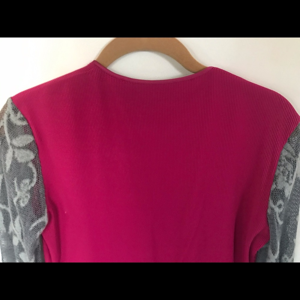 Pink & Gray Ribbed Cardigan - Picture 5 of 6